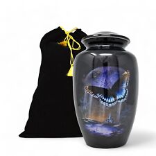 Keepsake Urns Purple Butterfly Print Cremation Ash For Adult Human Male Female picture