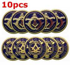 10PCS Masonic Coins Master Mason Freemason Brotherhood Challenge Coin with Case picture