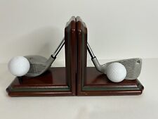 Vintage 1997 Figi Graphics Wooden Golf Club Bookends Golf Collectible Home Decor picture