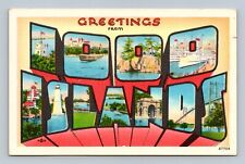 Thousand Islands NY Greetings from 1000 Islands Large Letter New York Postcard picture