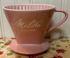 PINK MELITTA CERAMIC DRIP COFFEE POUR OVER CONE FILTER PORCELAIN picture