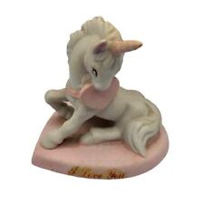 Vintage 1982 Wallace Berrie Fantasy Series Porcelain Unicorn Figurine #1670 picture