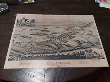 Collegeville PA 1894 Birds Eye View Map REPRO Montgomery County picture