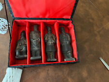 National Geographic Chinese Terracotta Clay Army Warrior Figures in Box Set of 4 picture