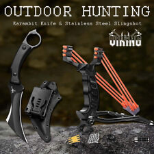 Hunting Slingshot Catapult Heavy Duty Professional Slingshot Kit W/100PC Marbles picture