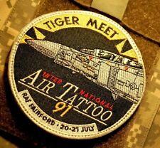 NATO TIGER MEET NTM Iron-on PATCH: RIAT 1991 Air Tattoo RAF FAIRFORD 20-21 JULY picture