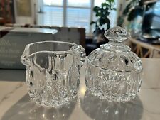 Gorham Cut Crystal Cream and Sugar Set C185 Full Lead Crystal Althea picture