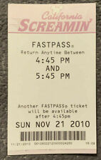 Disney Adventure California Screamin Paper Fast Pass Rare 2010 Incredicoaster picture