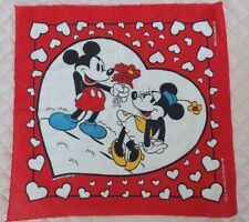 Vintage J A Woronowicz Mickey Minnie Walt Disney Company Bandana Kerchief picture