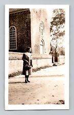 1940s Lady by Church Vintage sepia Photo, 2.75x4.5 Inches picture