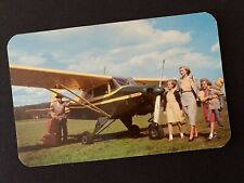 Vintage 1953 Piper Tri-Pacer Aircraft Advertising Dextone Postcard NOS picture