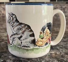 Potpourri Press Cats At Play Vintage Coffee Mug 1989 Made in Korea picture
