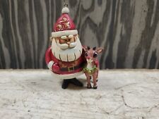 Jim Shore Rudolph The Red-Nosed Reindeer and Santa Hugging Figurine 4