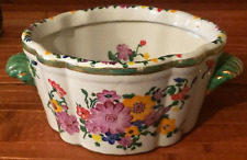 Vintage United Wilson JUWC 1897 Hand Painted Floral Chinese Porcelain Jardiniere picture