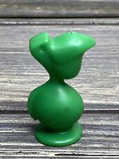Vintage Green Bird Round Body Large Beak Plastic Figure 1.5