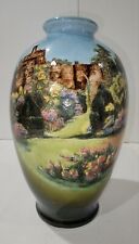 Antique Robert Hanke Hand Painted Vase Castle And Gardens  picture
