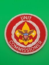 Unit Commissioner Red Patch Plastic Back BSA Boy Scouts Of America picture