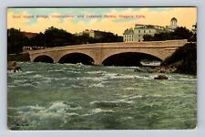 Niagara Falls NY-New York, Goat Island Bridge, Antique Vintage Souvenir Postcard picture