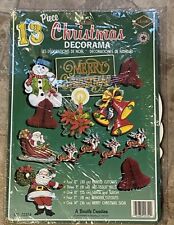 New 1993 Beistle Creation Christmas Decorama Merry Christmas 13 Pc. Decor picture