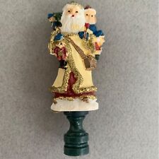 Vintage Christmas 3” Resin Lamp Finial Santa Clauses & His Bag of Toys Holiday picture