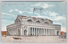 Vintage Post Card New Union Station, Chicago Antique Vehicles A181 picture