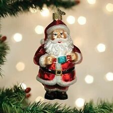 Genuine Old World Christmas Santa Revealed Glass Ornament picture