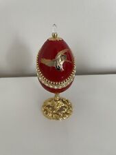 Sankyo Red Beautiful Jewelry Egg Shape Music Box With Crystallized Elements picture