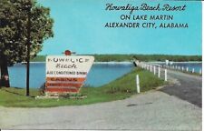 Vintage Postcard Kowaliga Beach Resort Lake Martin Alexander City Alabama Sign picture