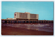 c1950's Flagship Hotel Over The Gulf of Mexico Galveston TX Vintage Postcard picture