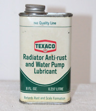 Vintage Texaco Radiator Anti-rust And Water Pump Lubricant 1968 Oil Can Full NOS picture