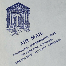Grosvenor House Letterhead Stationary Envelope Paper 1960 Blank London Vtg K431 picture