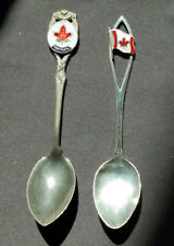 2 Vintage Travel Souvenir Collector Spoons Canada Montreal Silver Sterling picture