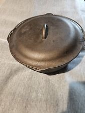 Vintage Lodge Cast Iron #10 Dutch Oven With Lid Made In USA Read Description  picture