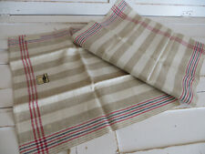Antique Towel  German Rustic Linen  with Stripes Tea Bath Guest Hand Towel  RARE picture