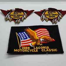3X NEW ~ 1996 ~ BIKE WEEK ~ 55th DAYTONA & 1988 Laconia MOTORCYCLE PATCH picture