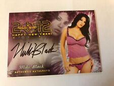 Benchwarmer 2012 Miki Black,  Autograph Happy New Year  Card picture