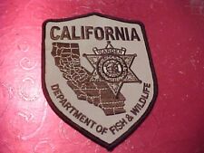 CALIFORNIA STATE FISH & WILDLIFE GAME WARDEN PATCH SHOULDER SIZE UNUSED WHITE picture