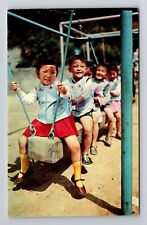 Taipei, Taiwan, Chinese Children At Play Antique, Vintage Souvenir Postcard picture