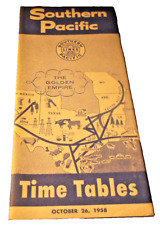 OCTOBER 1958 SOUTHERN PACIFIC SYSTEM PUBLIC TIMETABLE picture