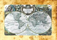  mappemonde antique world map tin metal sign home accessories stores picture