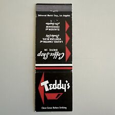 Vintage 1950s Teddy’s Coffee Shop Studio City Los Angeles CA Matchbook Cover picture