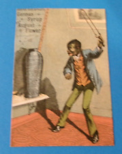 ANTIQUE VICTORIAN TRADE CARD ADVERTISING AMERICANA GERMAN SYRUP NEWPORT VERMONT picture