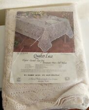 LINENS VINTAGE 815 Rosemont Quaker Lace Natural Oval 64x84 New In Package picture