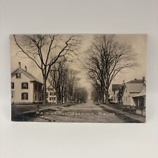 Vintage Postcard Main Street Norridgewock Maine Street View picture