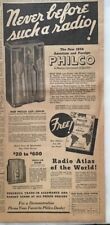 1935 newspaper ad for Philco Radios - 1936 Model 116X, 610B, Philco Radio Atlas picture