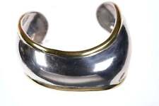 Vintage Sterling Mixed Metals Mexican Cuff Bracelet picture