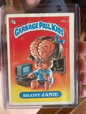 1985 Topps Garbage Pail Kids GPK Stickers Glossy #27a Brainy Janie PSA 5 EX picture