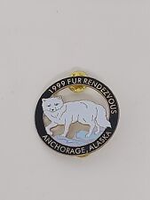 1999 Anchorage Alaska Fur Rondy Rendezvous Lapel Pin Arctic Fox picture