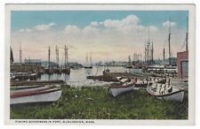 Gloucester, Massachusetts, Vintage Postcard View of Fishing Schooners in Port picture