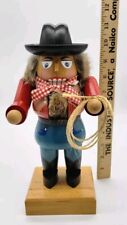 E.M. Merck Old World Christmas Nutcracker Germany KWO 11.75” Western Cowboy Sign picture